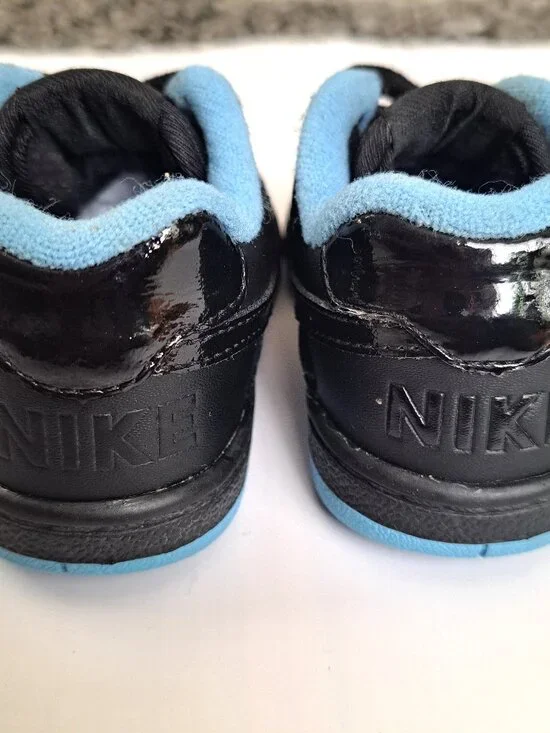 Nike Delta Force Low Toddler 6.5C Black & Baby Blue Sneakers 325241-066 - Picture 4 of 6